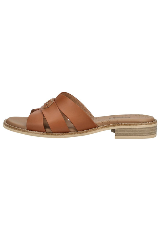 Nero Giardini Pantoletten Leder Cognac