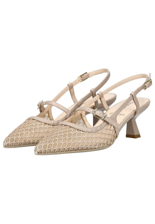 Nero Giardini Pumps Leder/Textil Beige/Rosa