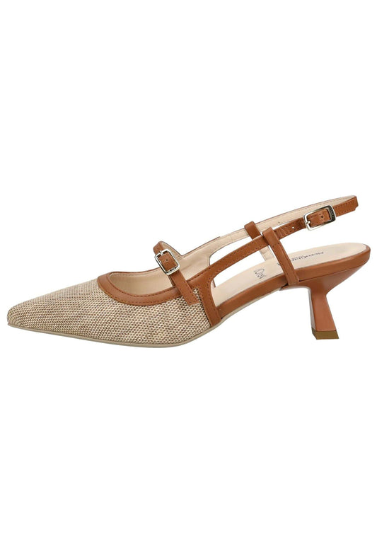 Nero Giardini Pumps Leder/Textil Hellbraun