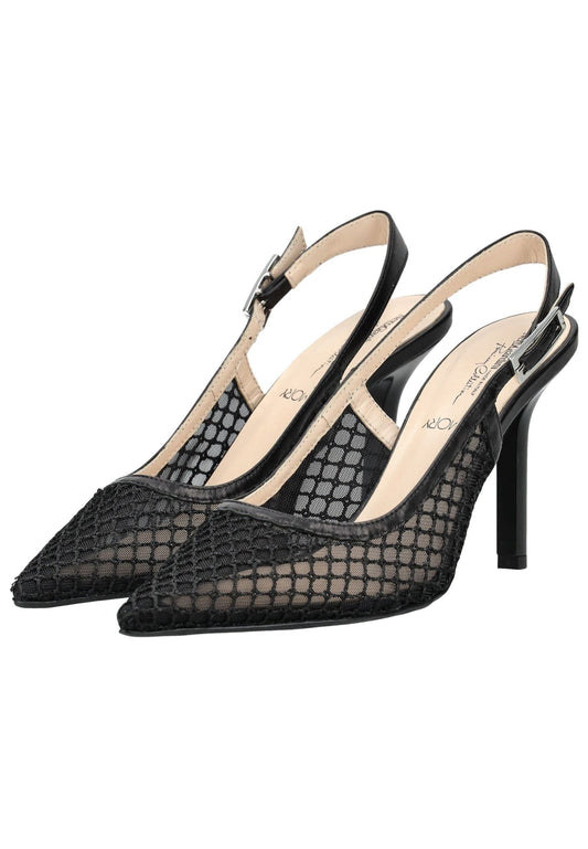 Nero Giardini Pumps Leder/Textil Schwarz