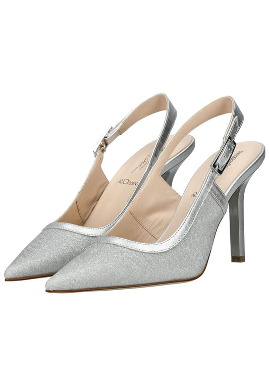 Nero Giardini Pumps Leder/Textil Silber