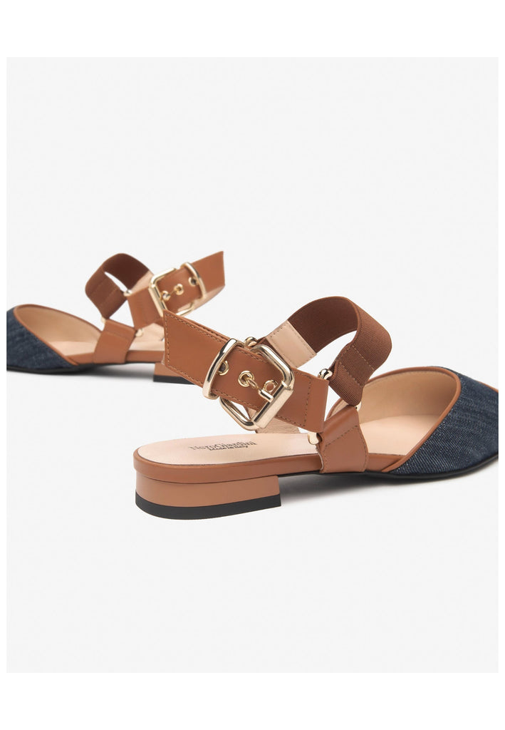 Nero Giardini Pumps Lederimitat/Textil Cognac