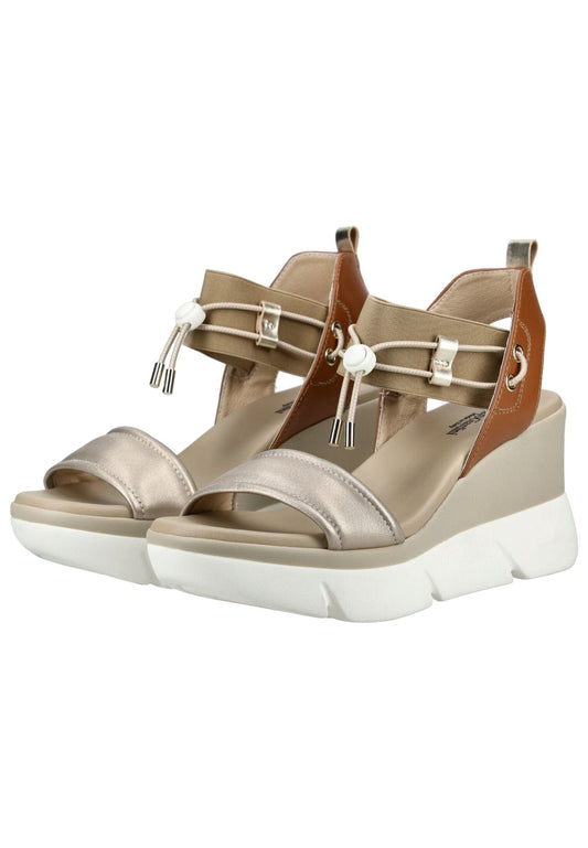 Nero Giardini Sandalen Leder Beige/Gold