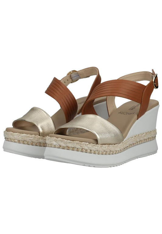 Nero Giardini Sandalen Leder Braun/Gold