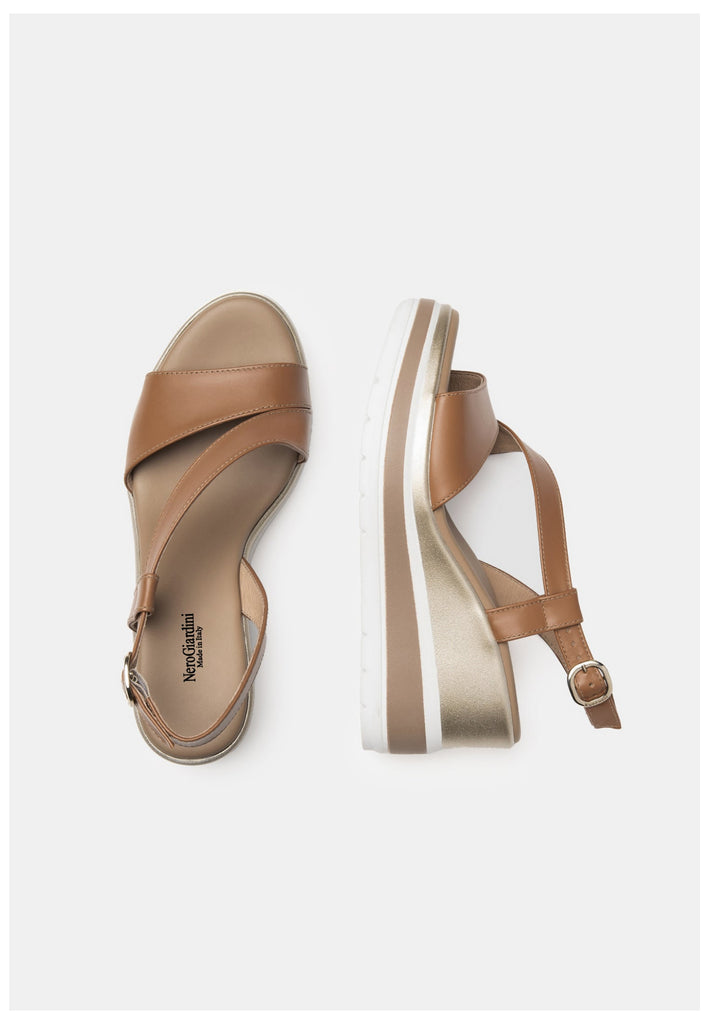 Nero Giardini Sandalen Leder Cognac