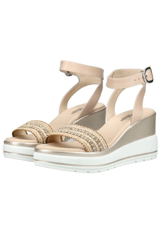 Nero Giardini Sandalen Leder/Textil Beige