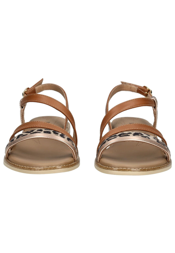 Nero Giardini Sandalen Leder/Textil Braun/Gold