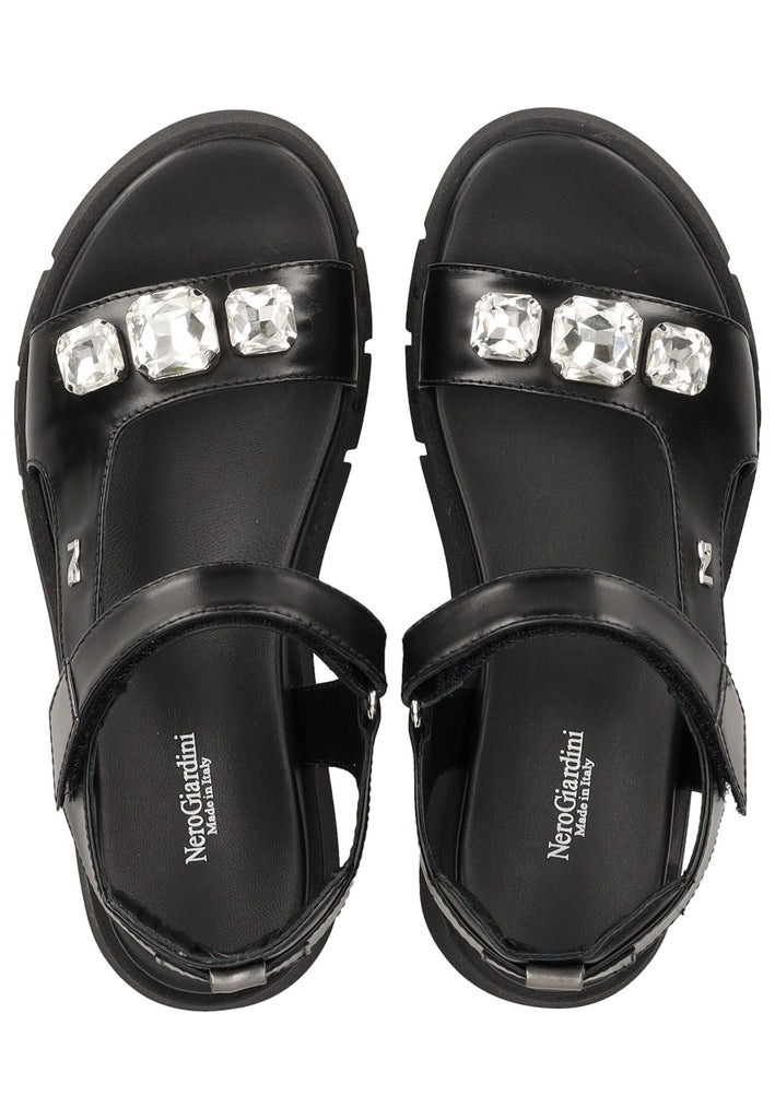 Nero Giardini Sandalen Leder/Textil Schwarz