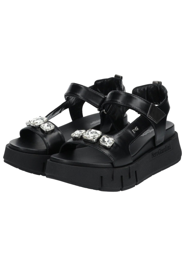 Nero Giardini Sandalen Leder/Textil Schwarz