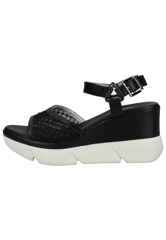 Nero Giardini Sandalen Leder/Textil Schwarz