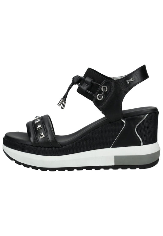 Nero Giardini Sandalen Leder/Textil Schwarz