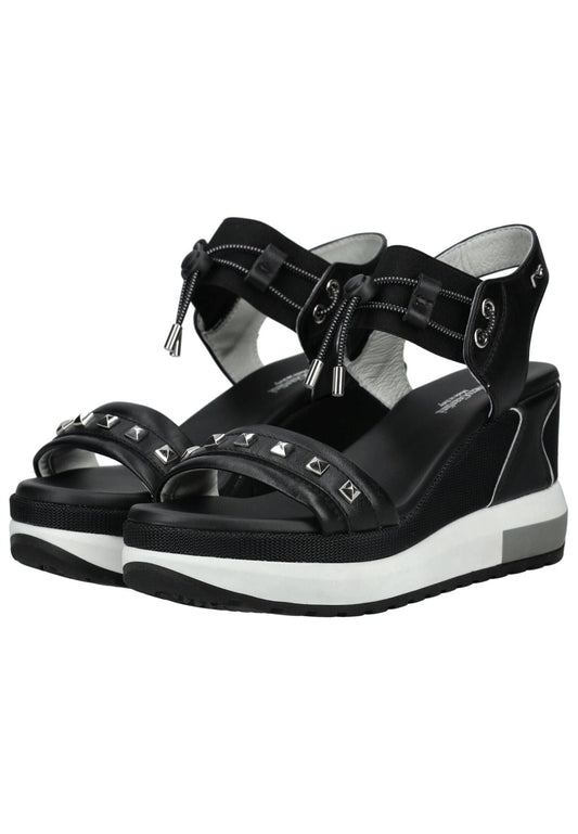 Nero Giardini Sandalen Leder/Textil Schwarz