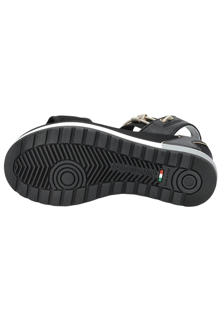 Nero Giardini Sandalen Leder/Textil Schwarz/Gold