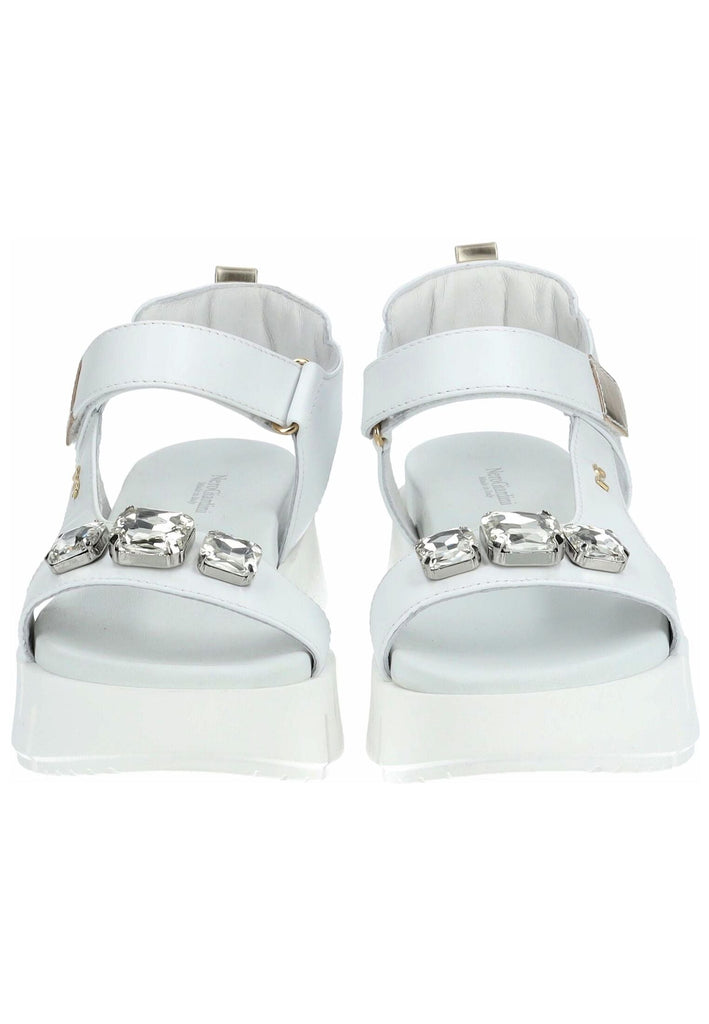 Nero Giardini Sandalen Leder/Textil Weiß/Gold