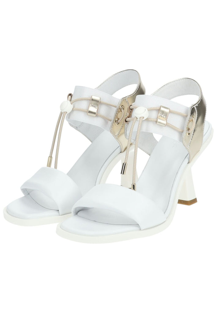 Nero Giardini Sandalen Leder/Textil Weiß/Gold