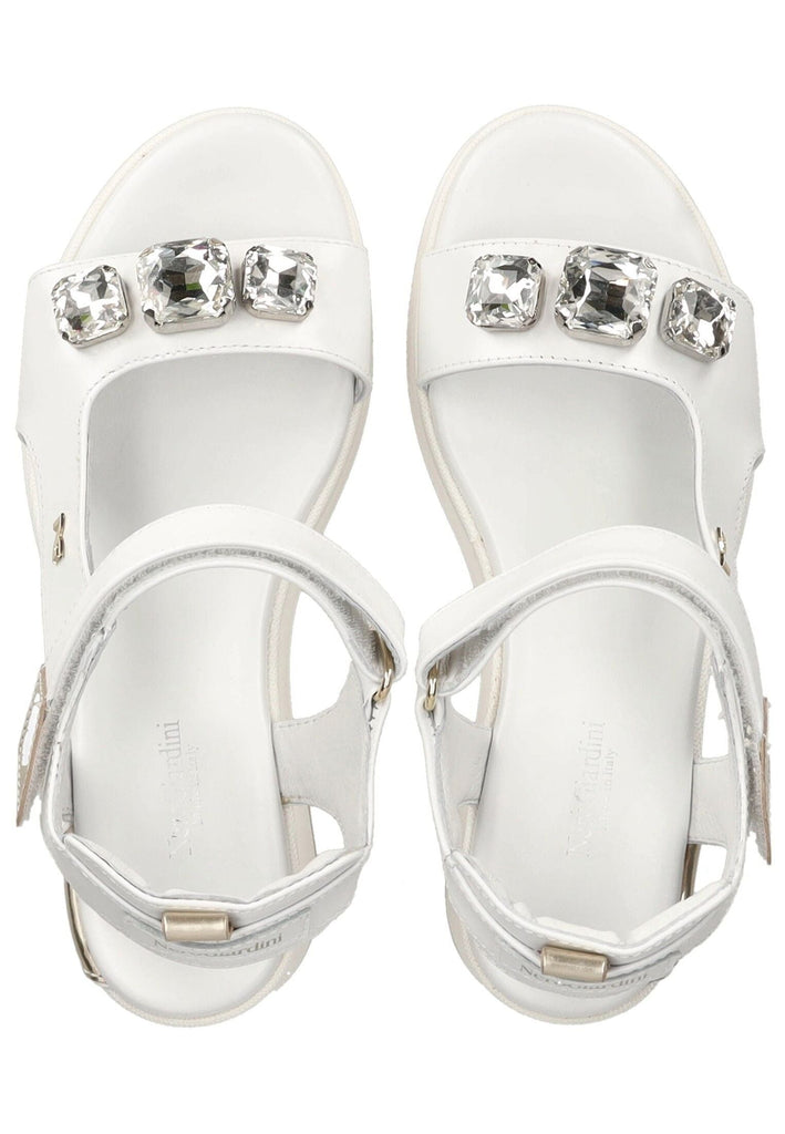 Nero Giardini Sandalen Leder/Textil Weiß Kombi
