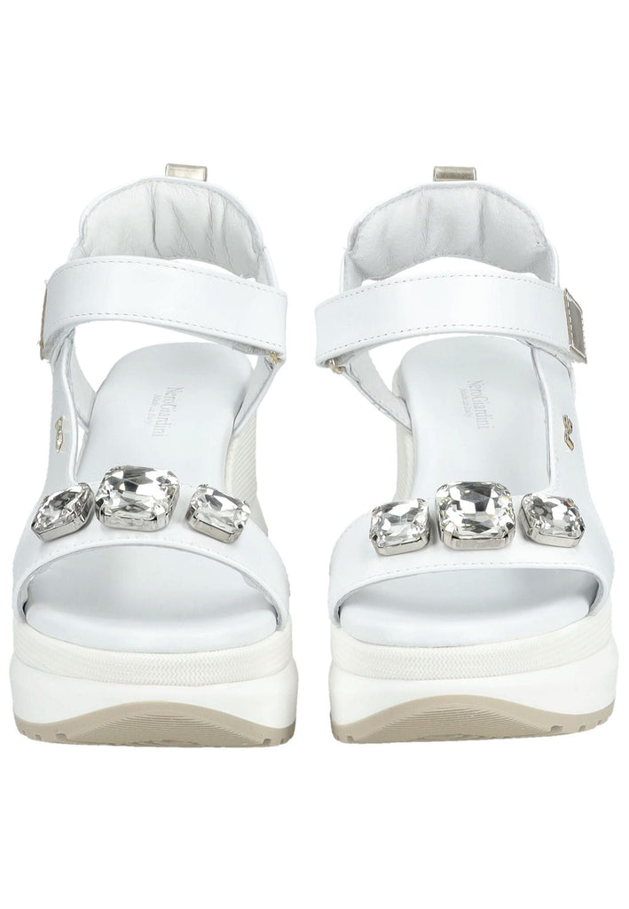 Nero Giardini Sandalen Leder/Textil Weiß Kombi