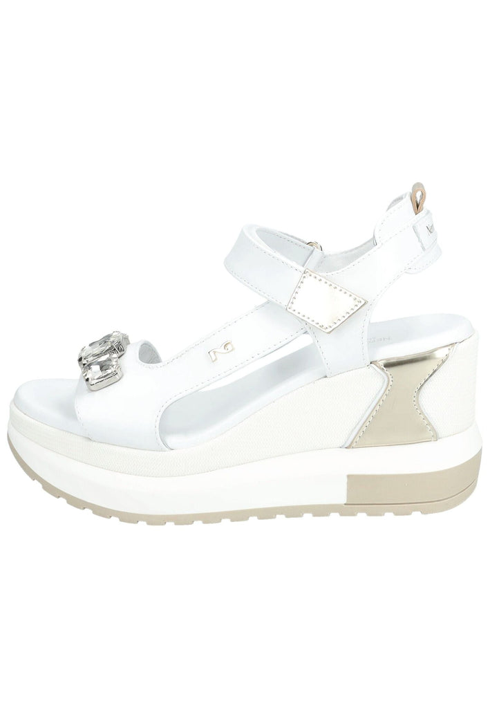Nero Giardini Sandalen Leder/Textil Weiß Kombi