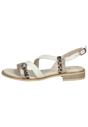 Nero Giardini Sandalen Leder/Textil Weiß Kombi