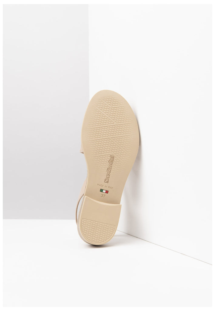 Nero Giardini Sandalen Leder/Textil Weiß/Rosa