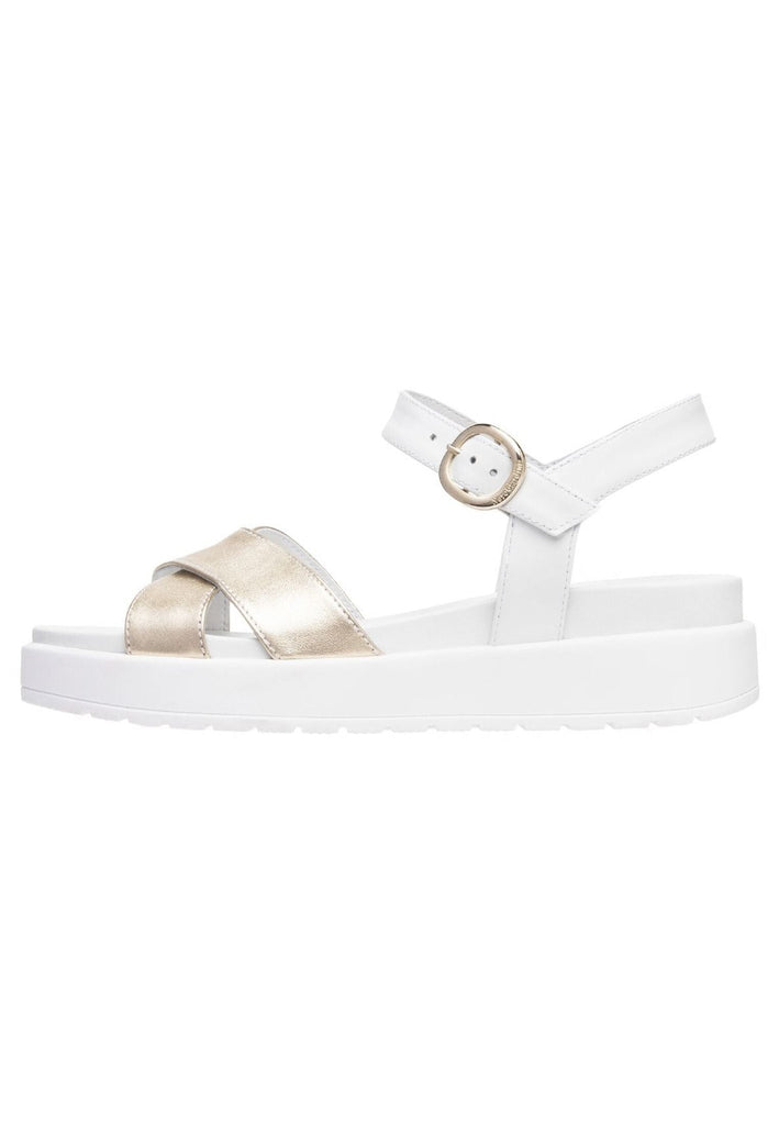 Nero Giardini Sandalen Leder Weiß/Gold