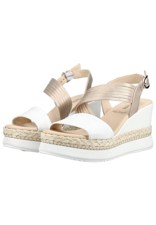 Nero Giardini Sandalen Leder Weiß/Gold