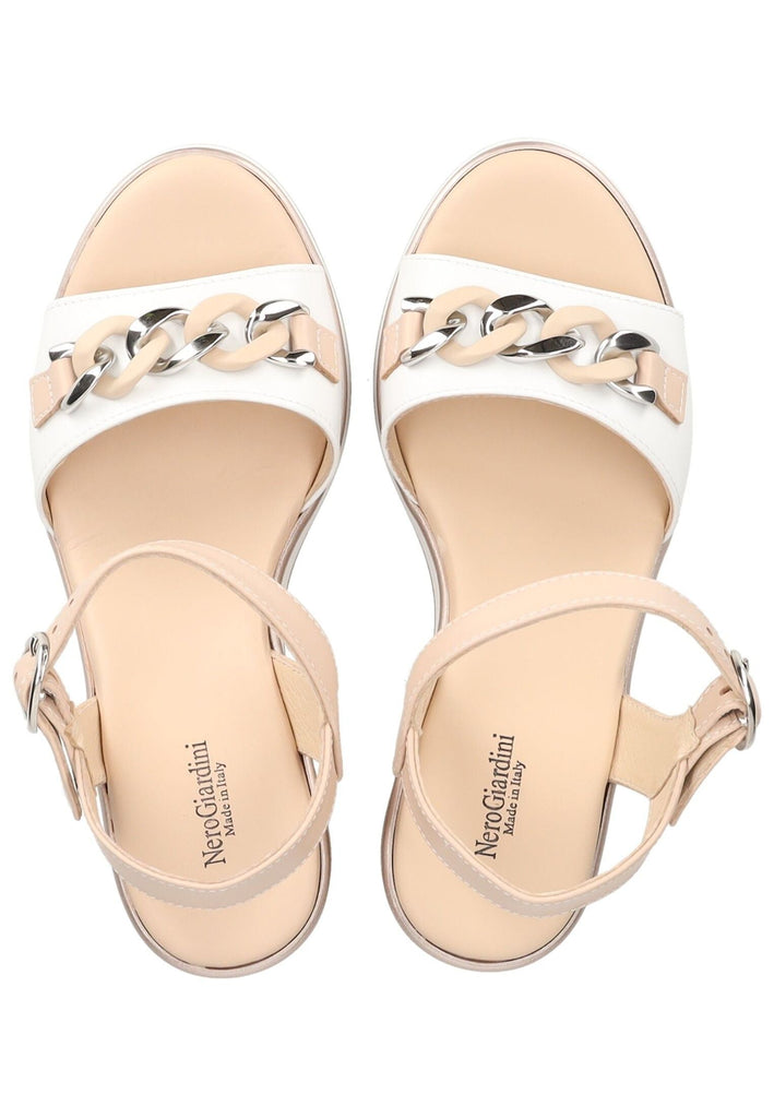 Nero Giardini Sandalen Leder Weiß Kombi