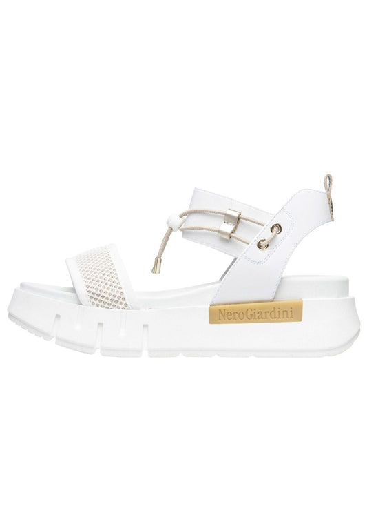 Nero Giardini Sandalen Lederimitat/Textil Weiß