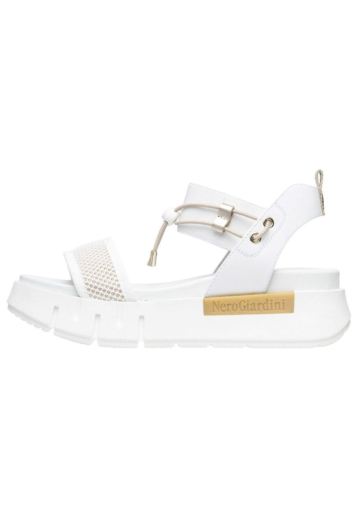 Nero Giardini Sandalen Lederimitat/Textil Weiß