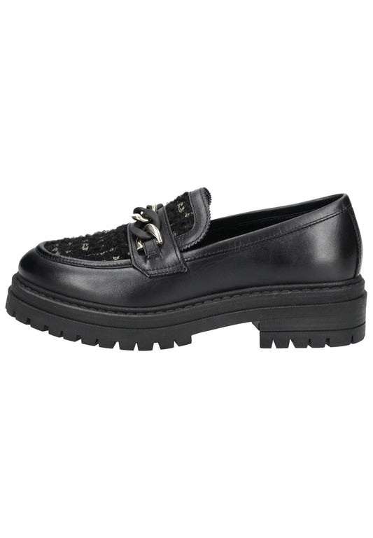 Nero Giardini Slipper Leder/Textil Schwarz