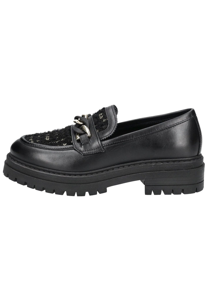 Nero Giardini Slipper Leder/Textil Schwarz