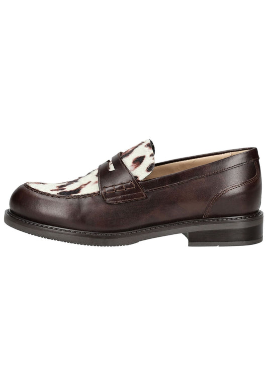Nero Giardini Slipper Lederimitat Dunkelbraun