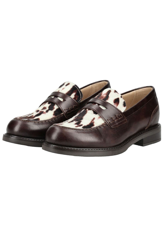 Nero Giardini Slipper Lederimitat Dunkelbraun