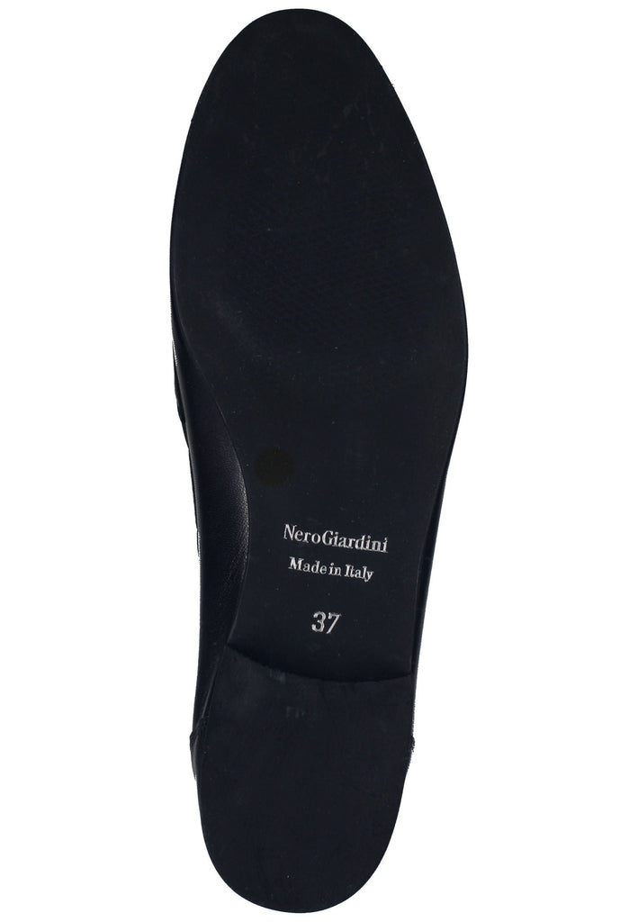 Nero Giardini Slipper Nappaleder Schwarz/Silber