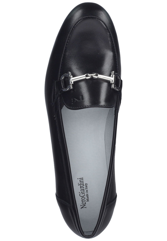 Nero Giardini Slipper Nappaleder Schwarz/Silber