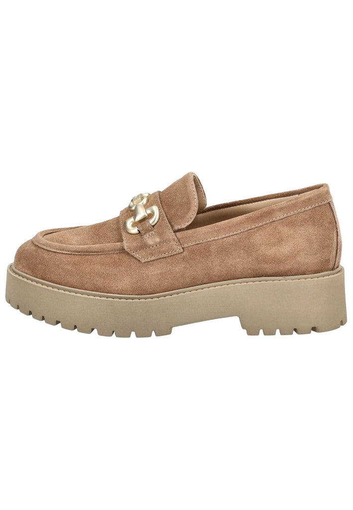 Slipper Nero Giardini Slipper Veloursleder Braun/Gold