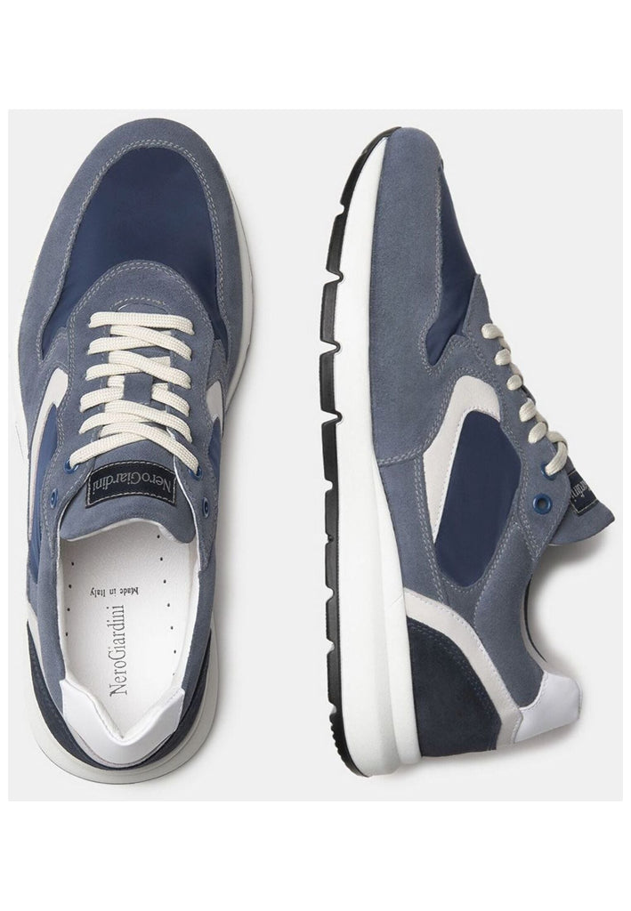 Nero Giardini Sneaker Leder/Textil Blau/Weiß