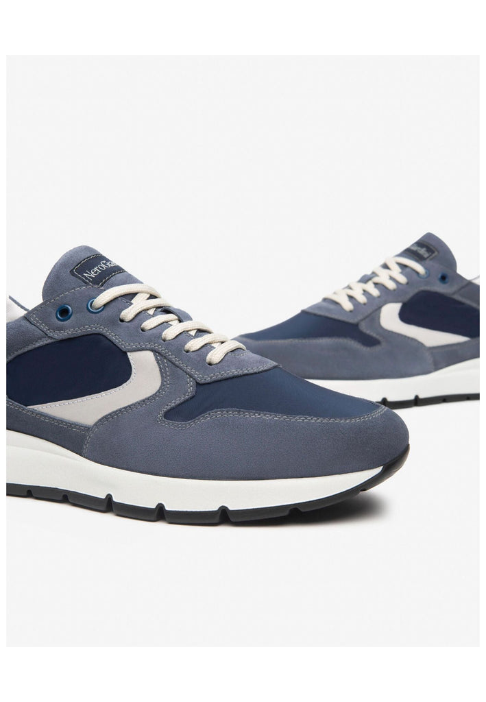 Nero Giardini Sneaker Leder/Textil Blau/Weiß