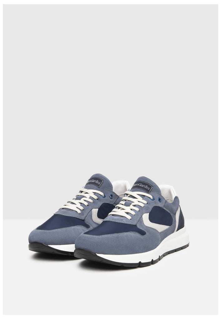 Nero Giardini Sneaker Leder/Textil Blau/Weiß