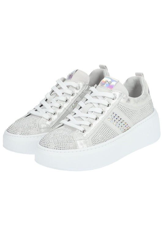 Nero Giardini Sneaker Leder/Textil Grau/Weiß