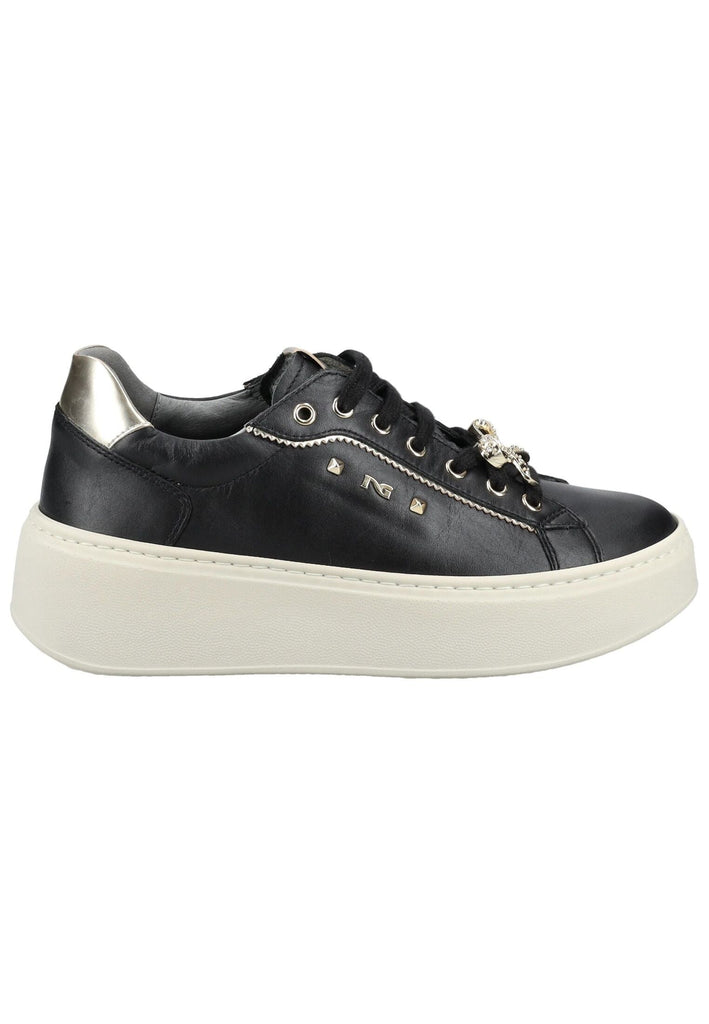 Nero Giardini Sneaker Leder/Textil Schwarz/Gold