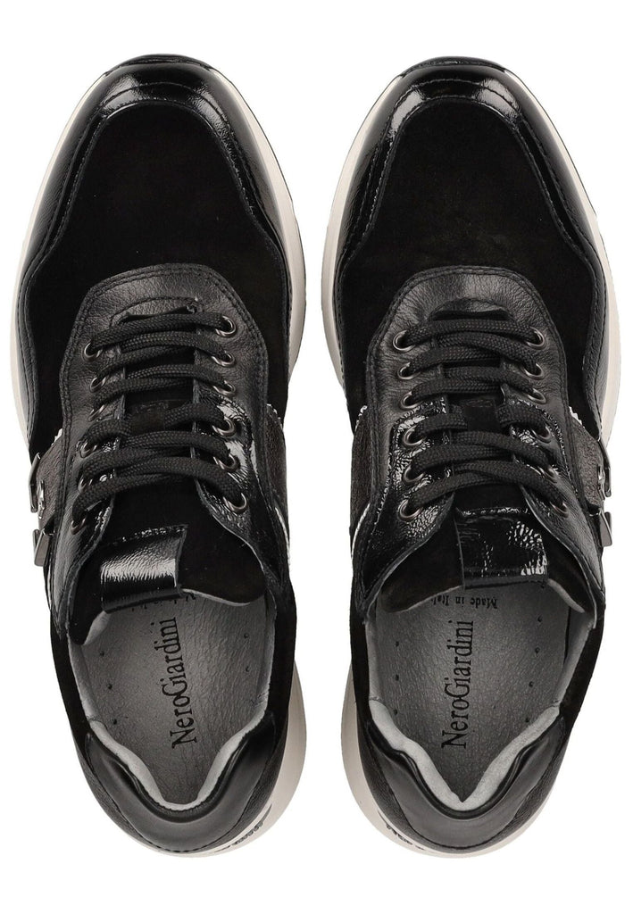Nero Giardini Sneaker Leder/Textil Schwarz Kombi