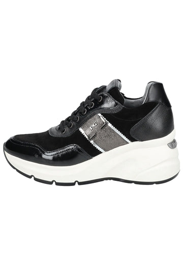 Nero Giardini Sneaker Leder/Textil Schwarz Kombi