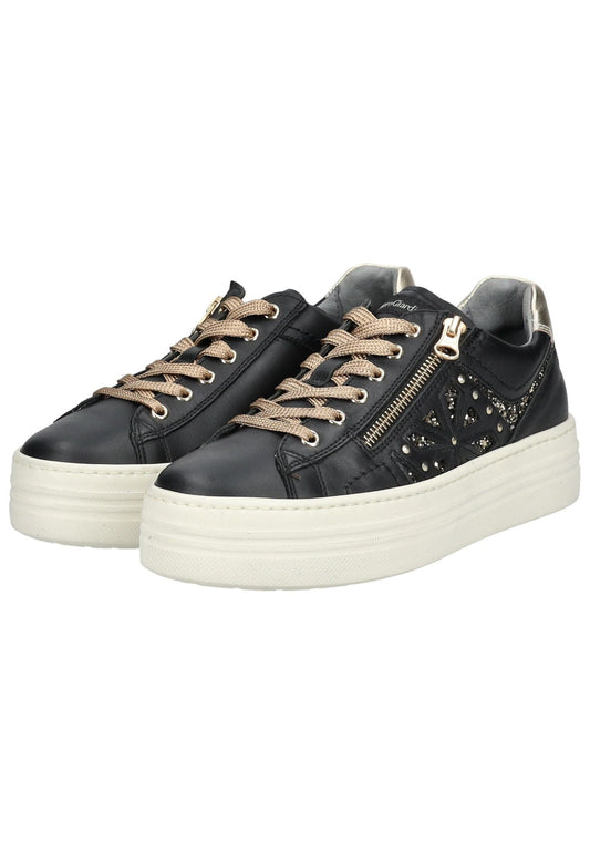 Nero Giardini Sneaker Leder/Textil Schwarz Kombi