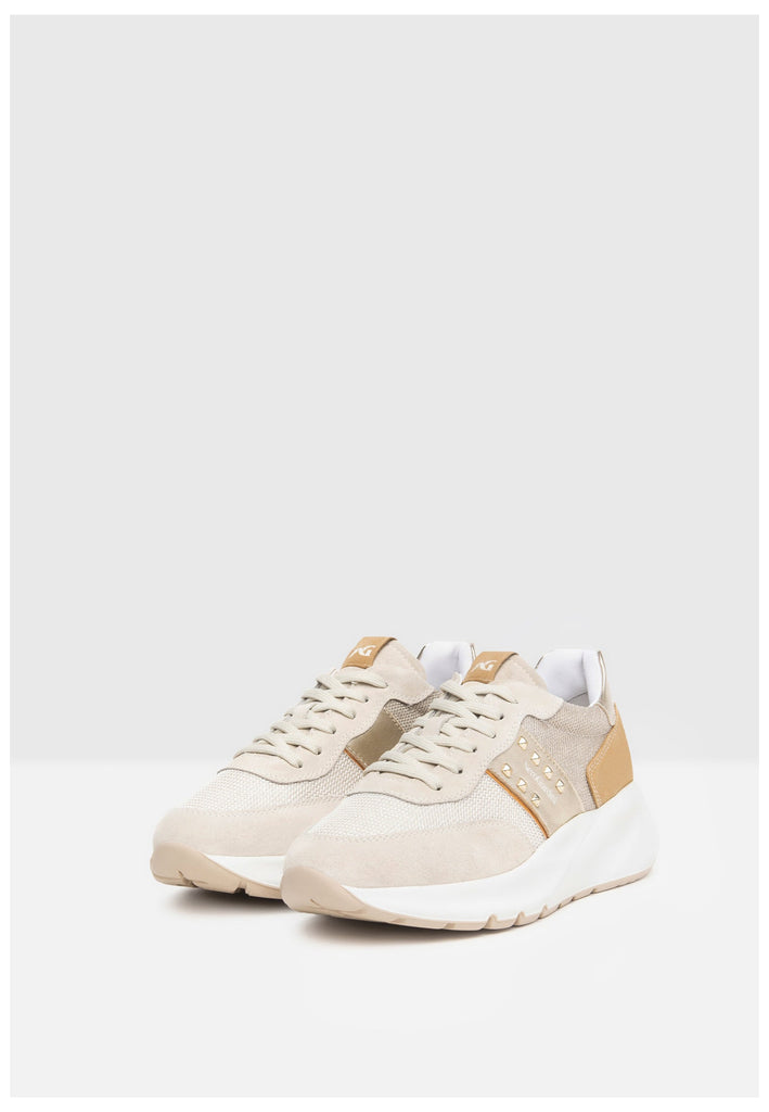 Nero Giardini Sneaker Leder/Textil Weiß/Beige