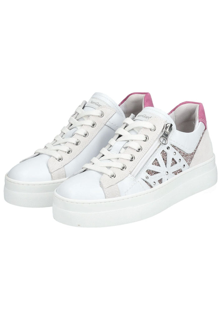 Nero Giardini Sneaker Leder/Textil Weiß/Pink