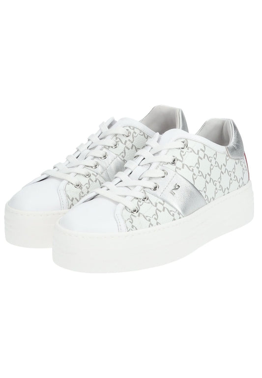 Nero Giardini Sneaker Leder/Textil Weiß/Silber