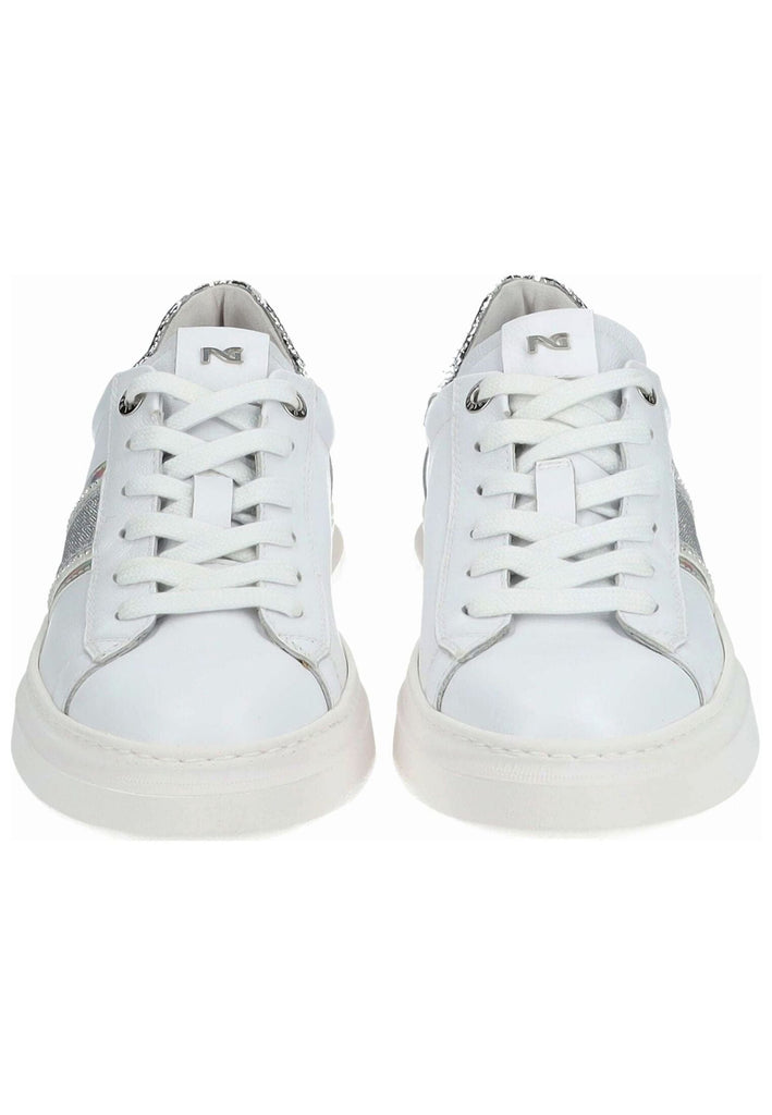 Nero Giardini Sneaker Leder/Textil Weiß/Silber