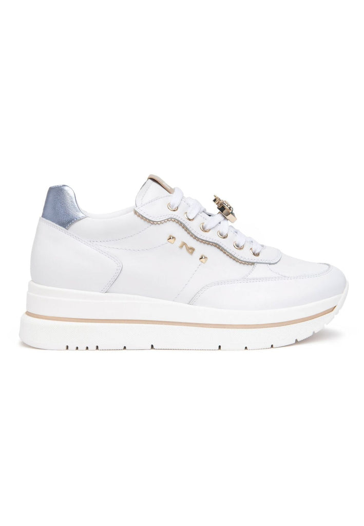 Nero Giardini Sneaker Lederimitat/Nylon Weiß Kombi