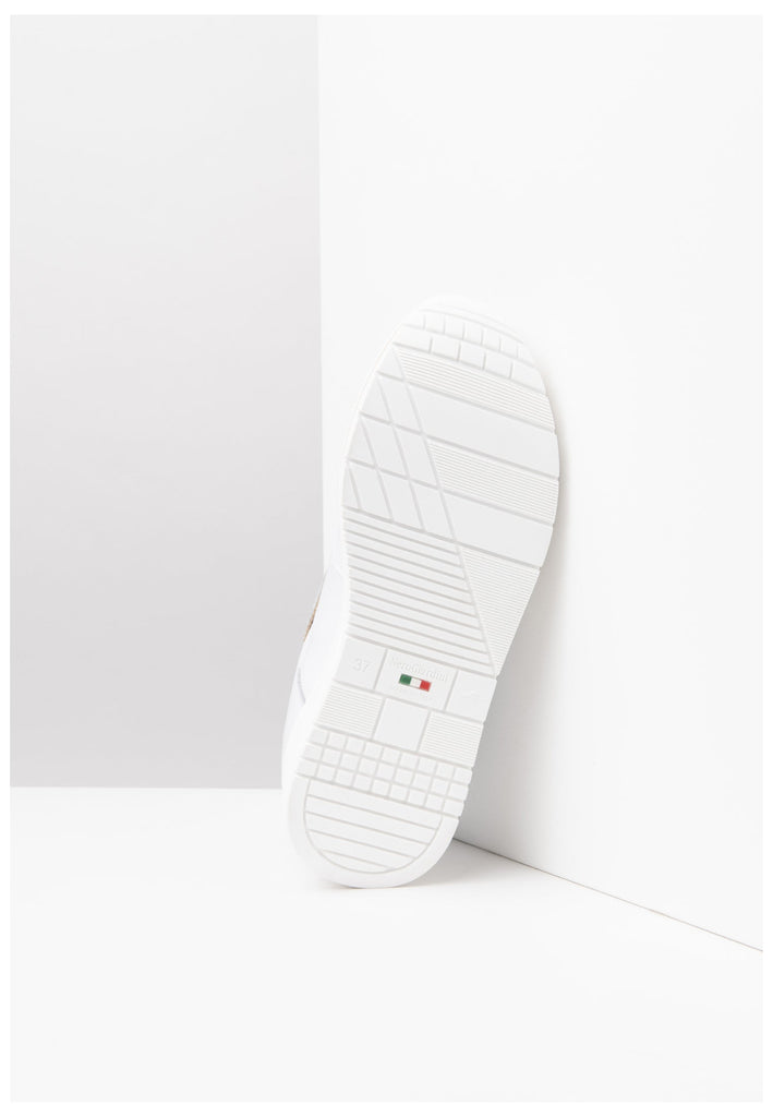 Nero Giardini Sneaker Lederimitat/Nylon Weiß Kombi